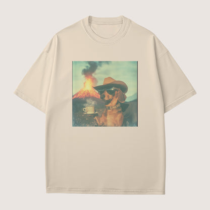 Dachshund Short Haired Dog Volcano Shirt