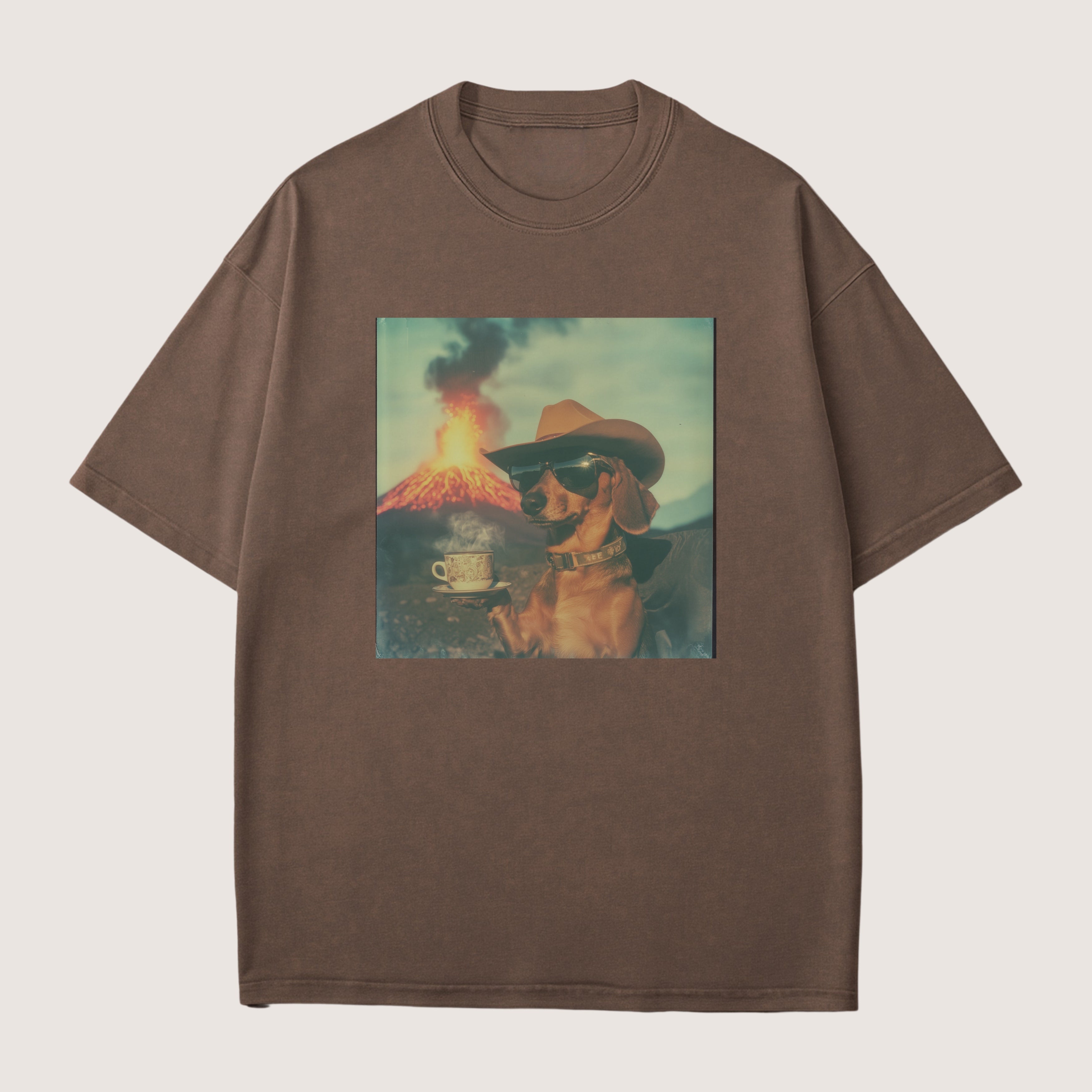 Dachshund Short Haired Dog Volcano Shirt