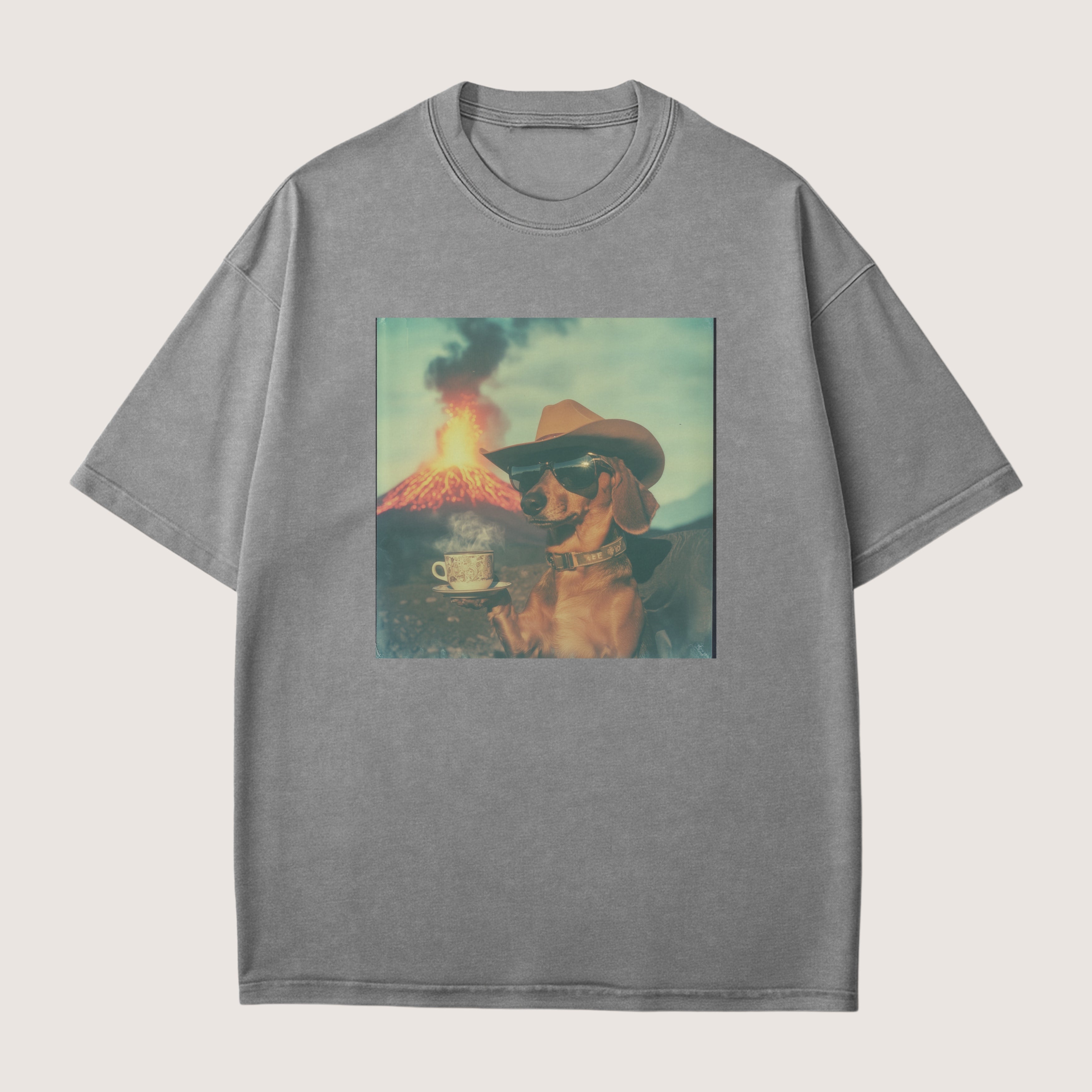 Dachshund Short Haired Dog Volcano Shirt