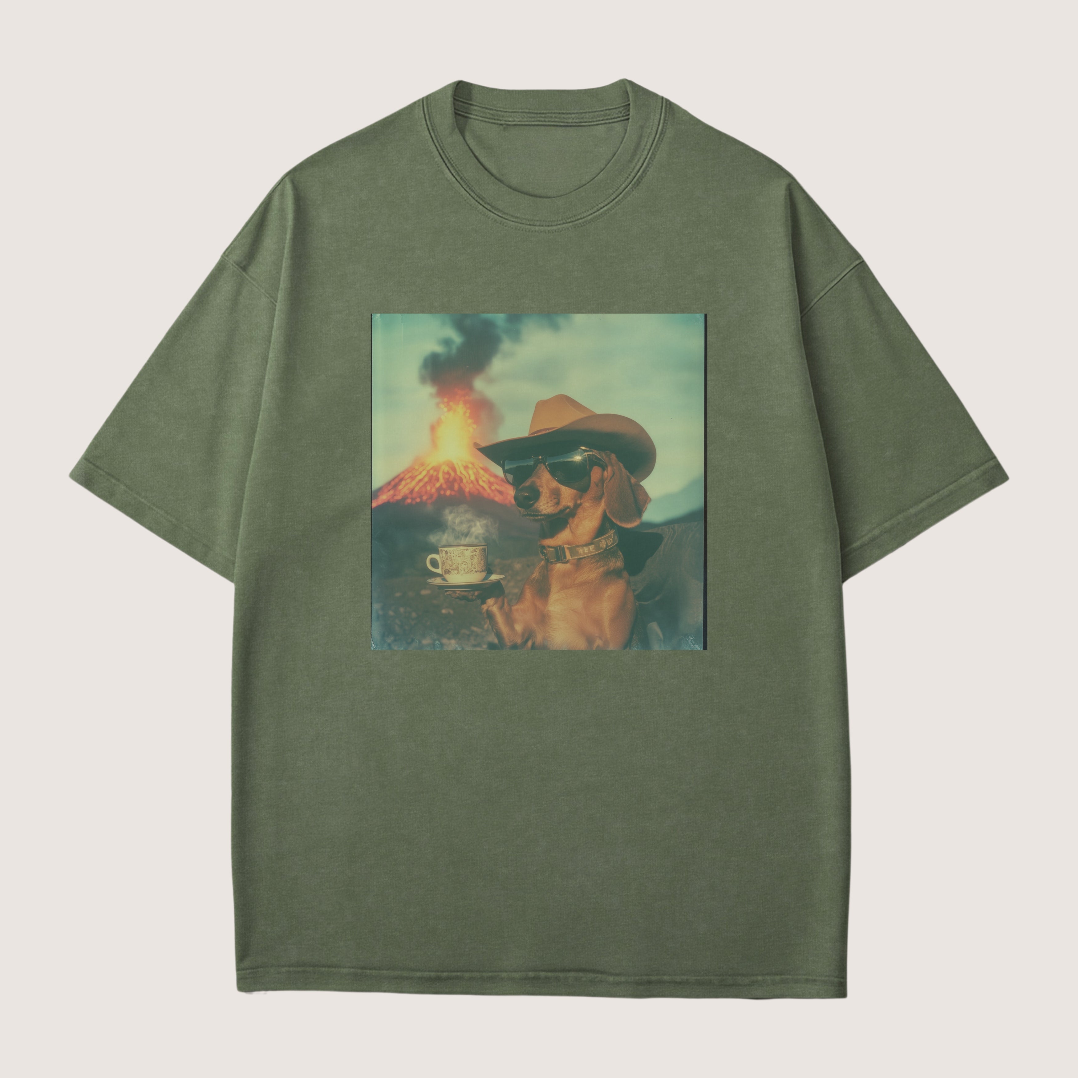 Dachshund Short Haired Dog Volcano Shirt