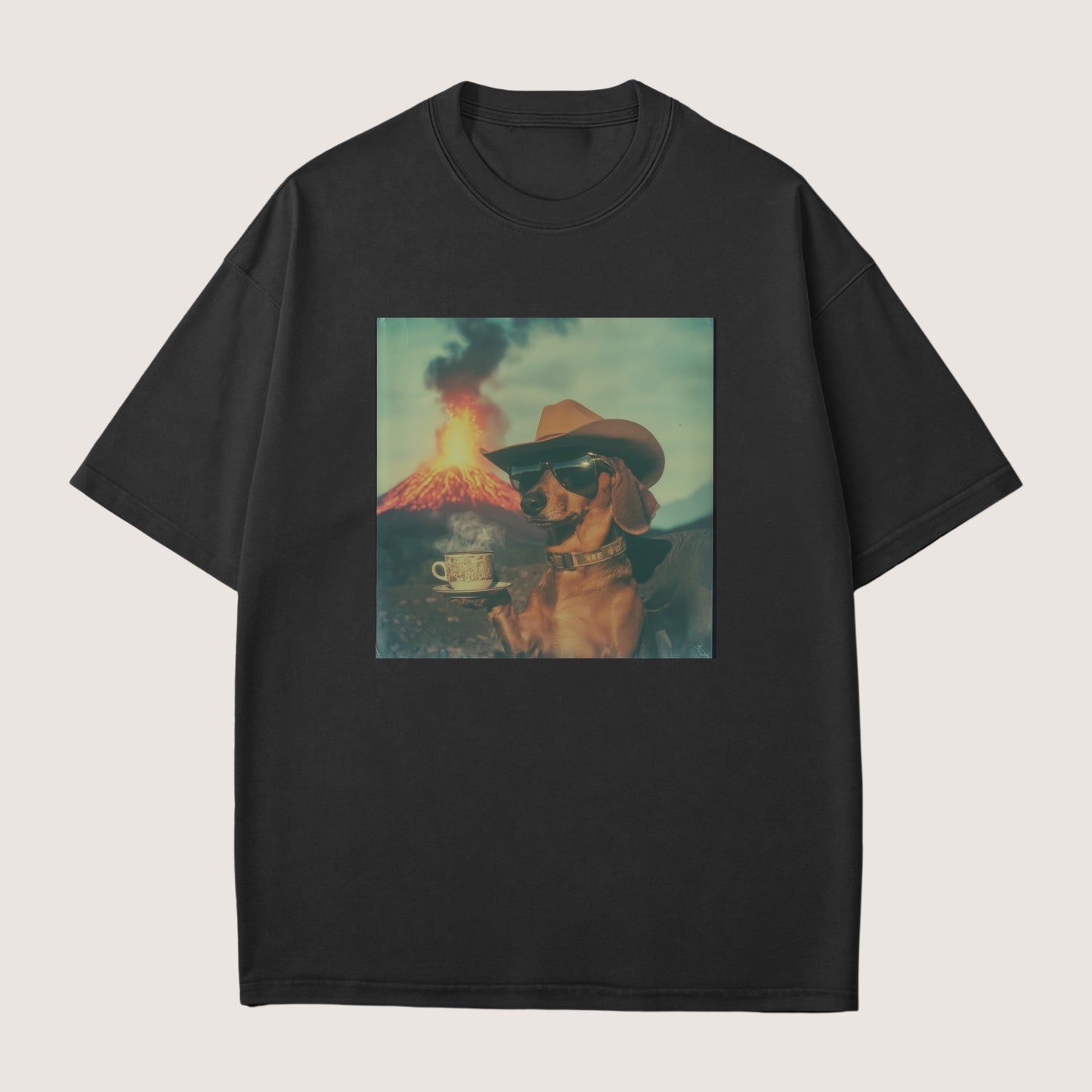 Dachshund Short Haired Dog Volcano Shirt