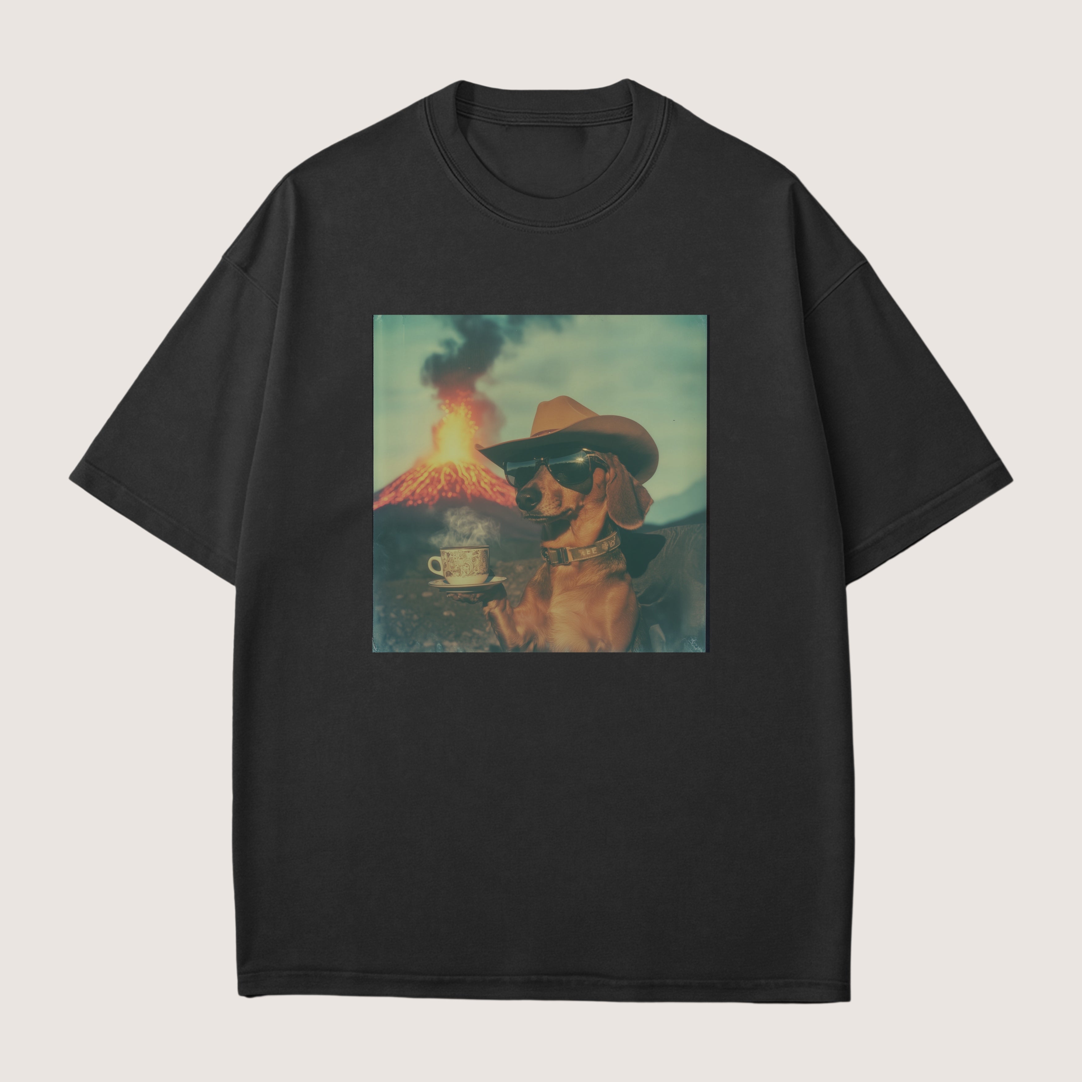Dachshund Short Haired Dog Volcano Shirt