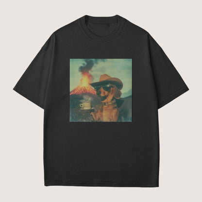 Dachshund Short Haired Dog Volcano Shirt