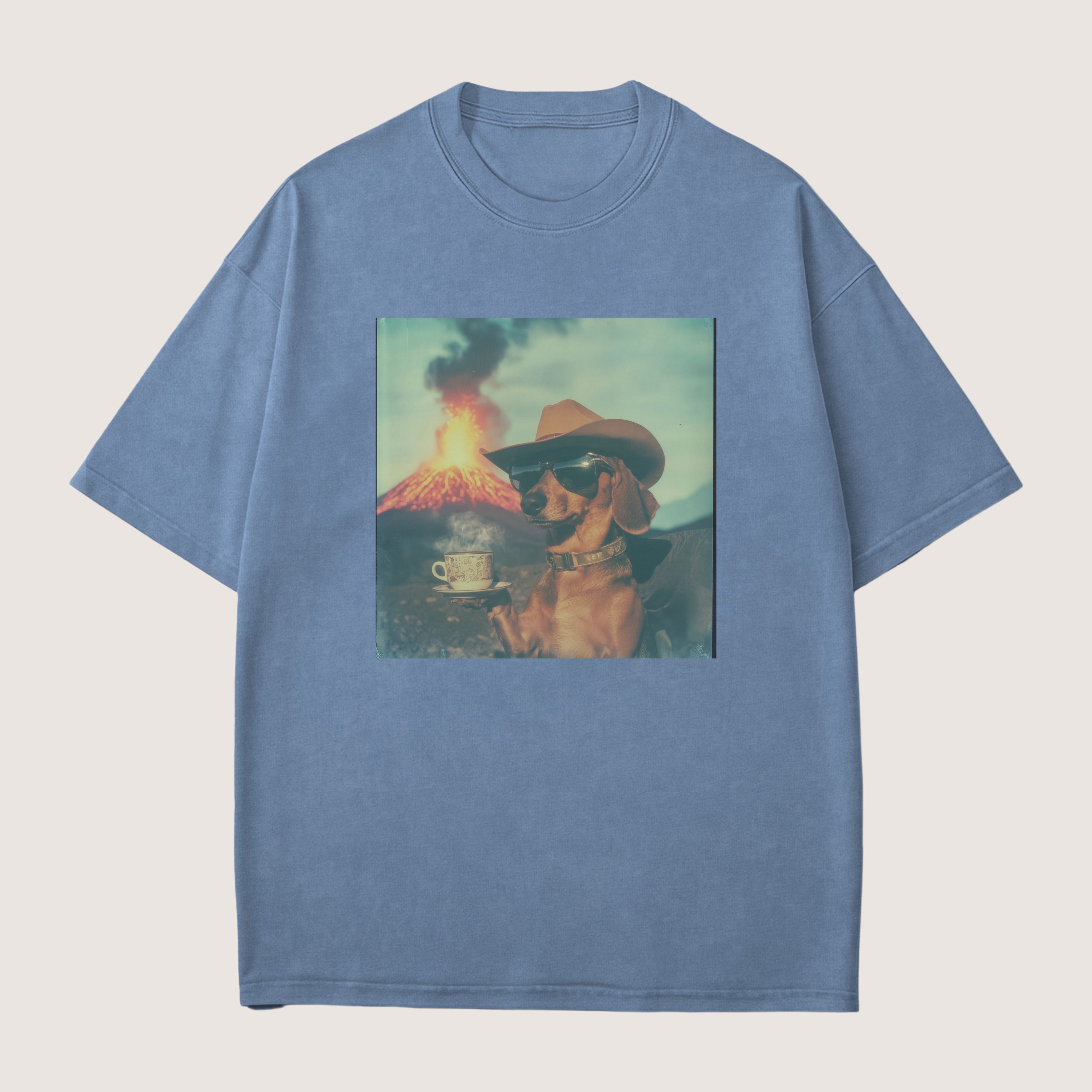 Dachshund Short Haired Dog Volcano Shirt