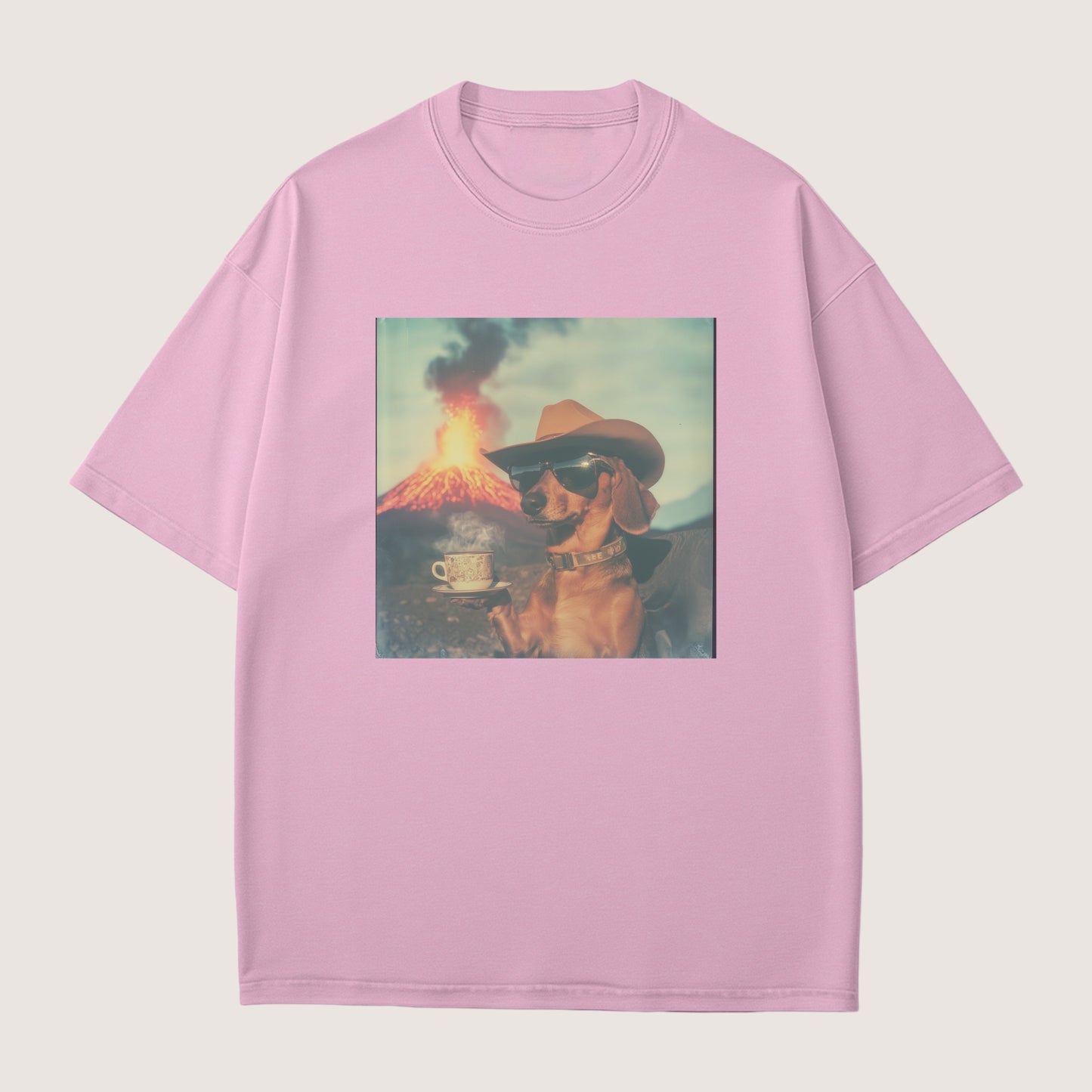 Dachshund Short Haired Dog Volcano Shirt