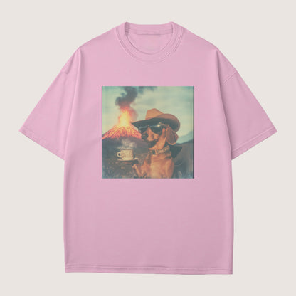 Dachshund Short Haired Dog Volcano Shirt