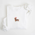 Dachshund chocolate and tan  Christmas Sweatshirt