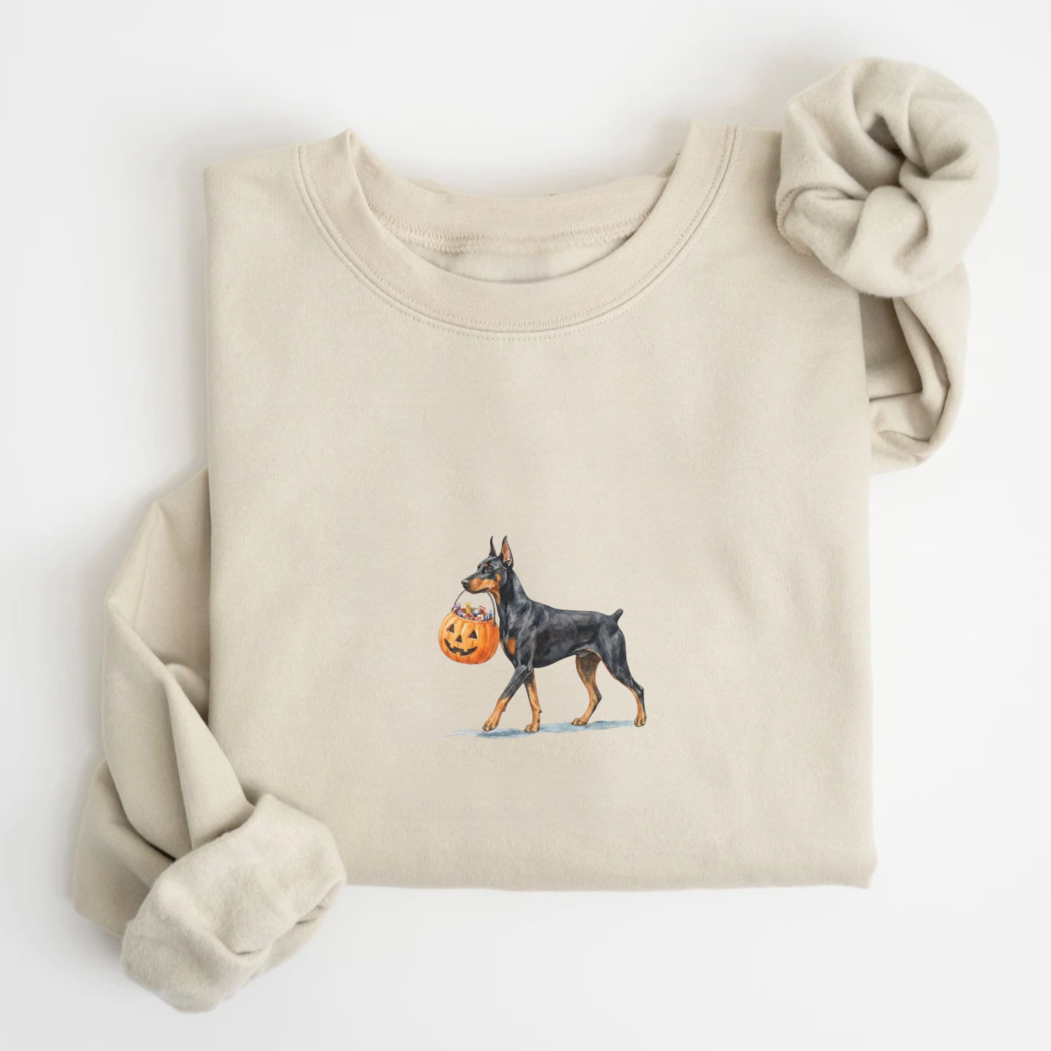 Doberman Cropped Ears Halloween Sweatshirt