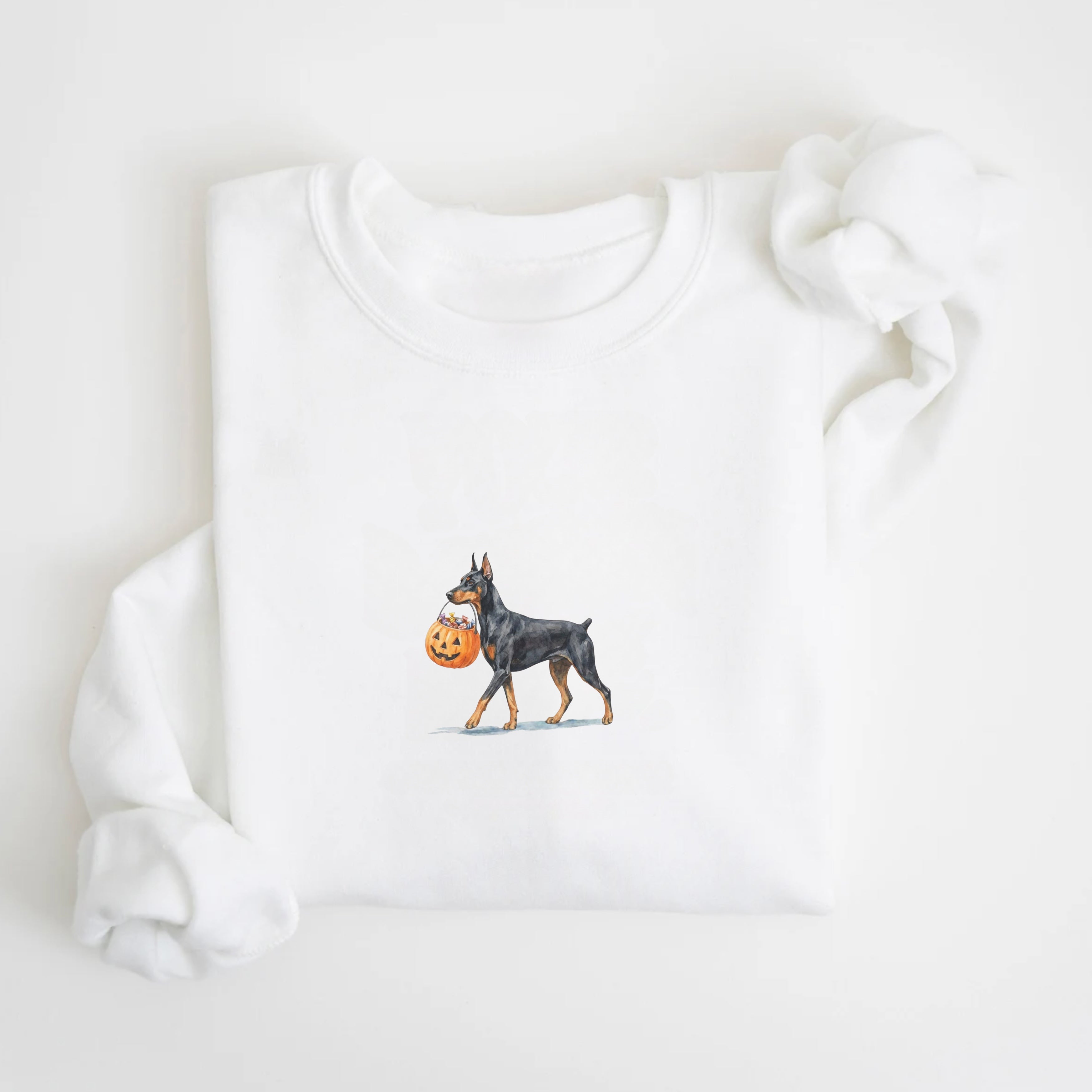 Doberman Cropped Ears Halloween Sweatshirt