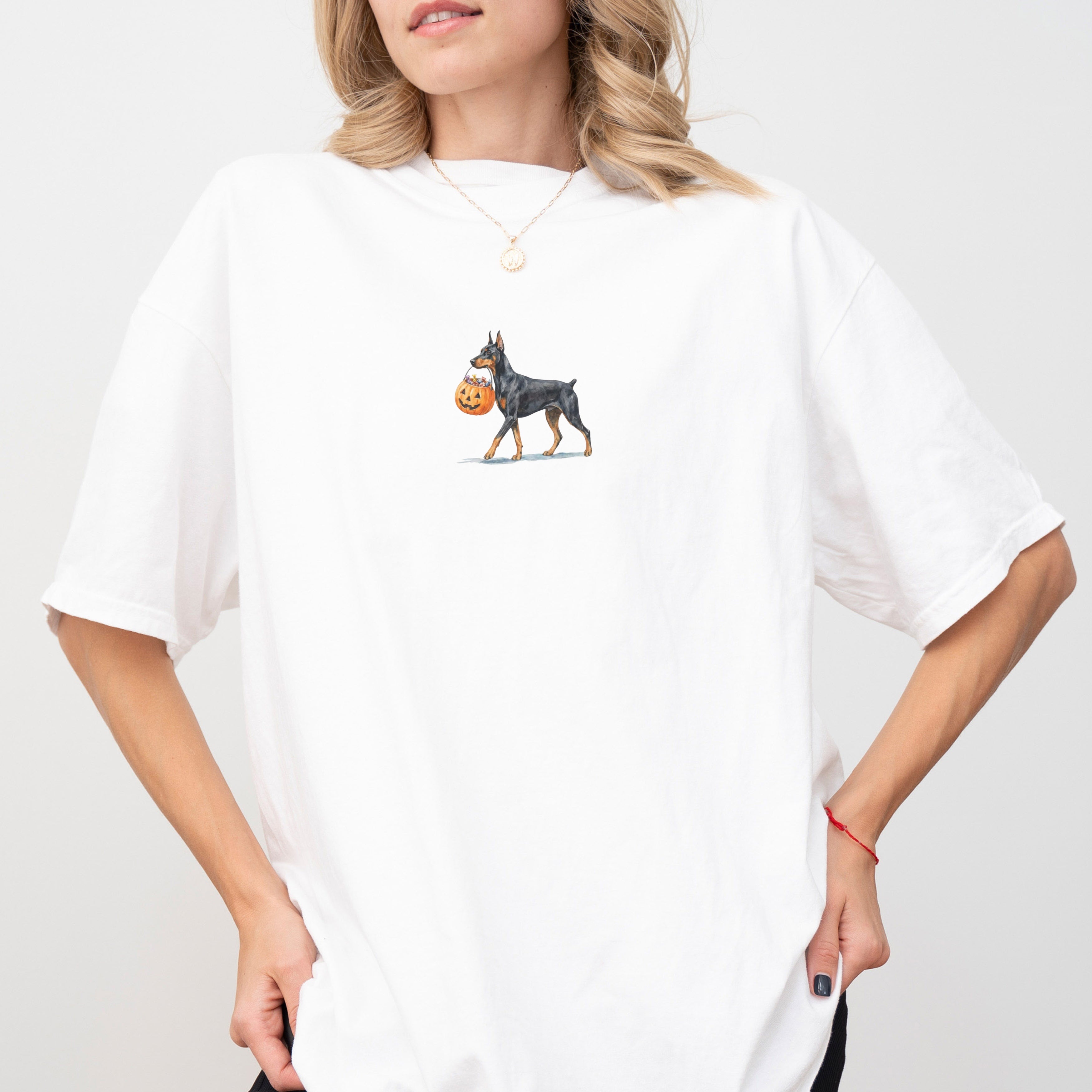 Doberman Cropped Ears Halloween T-shirt