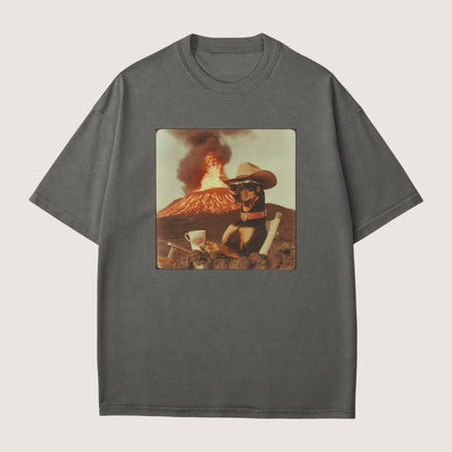 Doberman Dog Volcano Shirt
