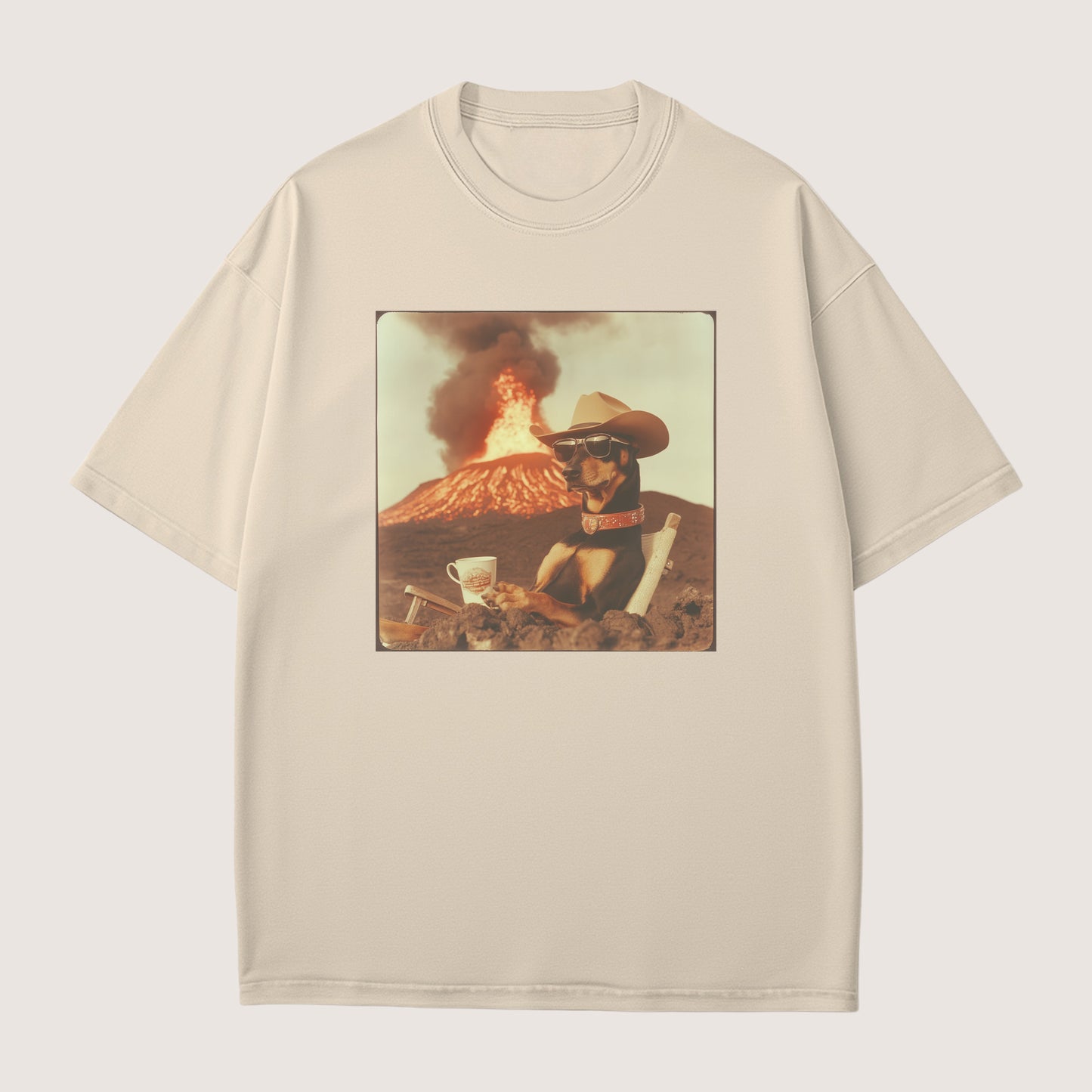Doberman Dog Volcano Shirt