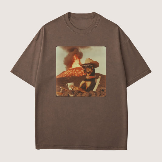 Doberman Dog Volcano Shirt