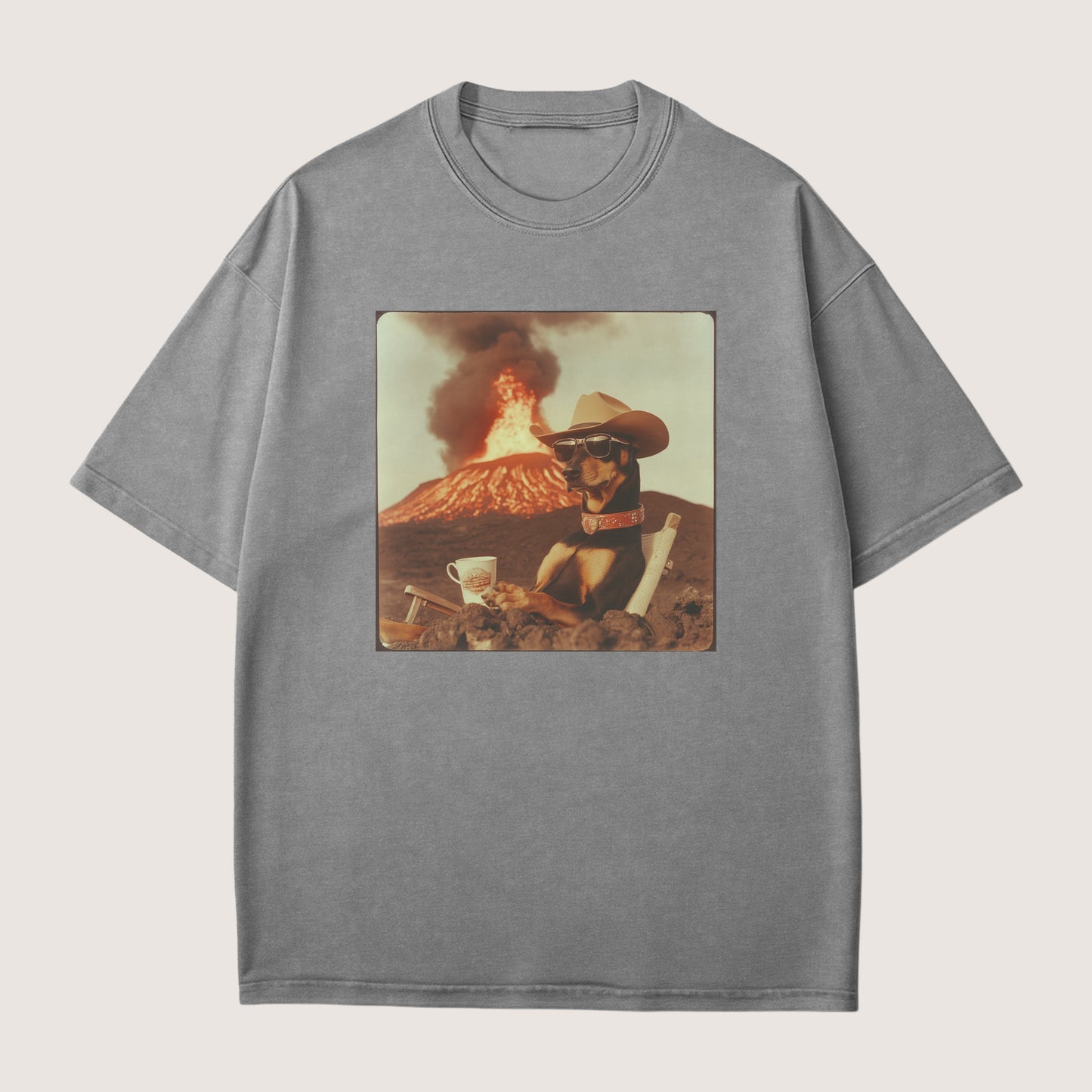 Doberman Dog Volcano Shirt