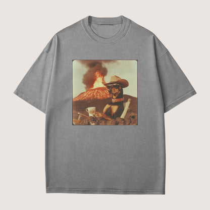 Doberman Dog Volcano Shirt