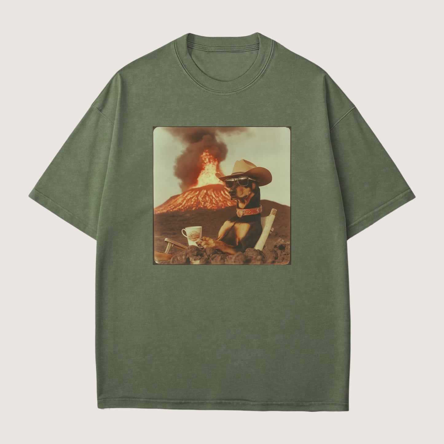 Doberman Dog Volcano Shirt