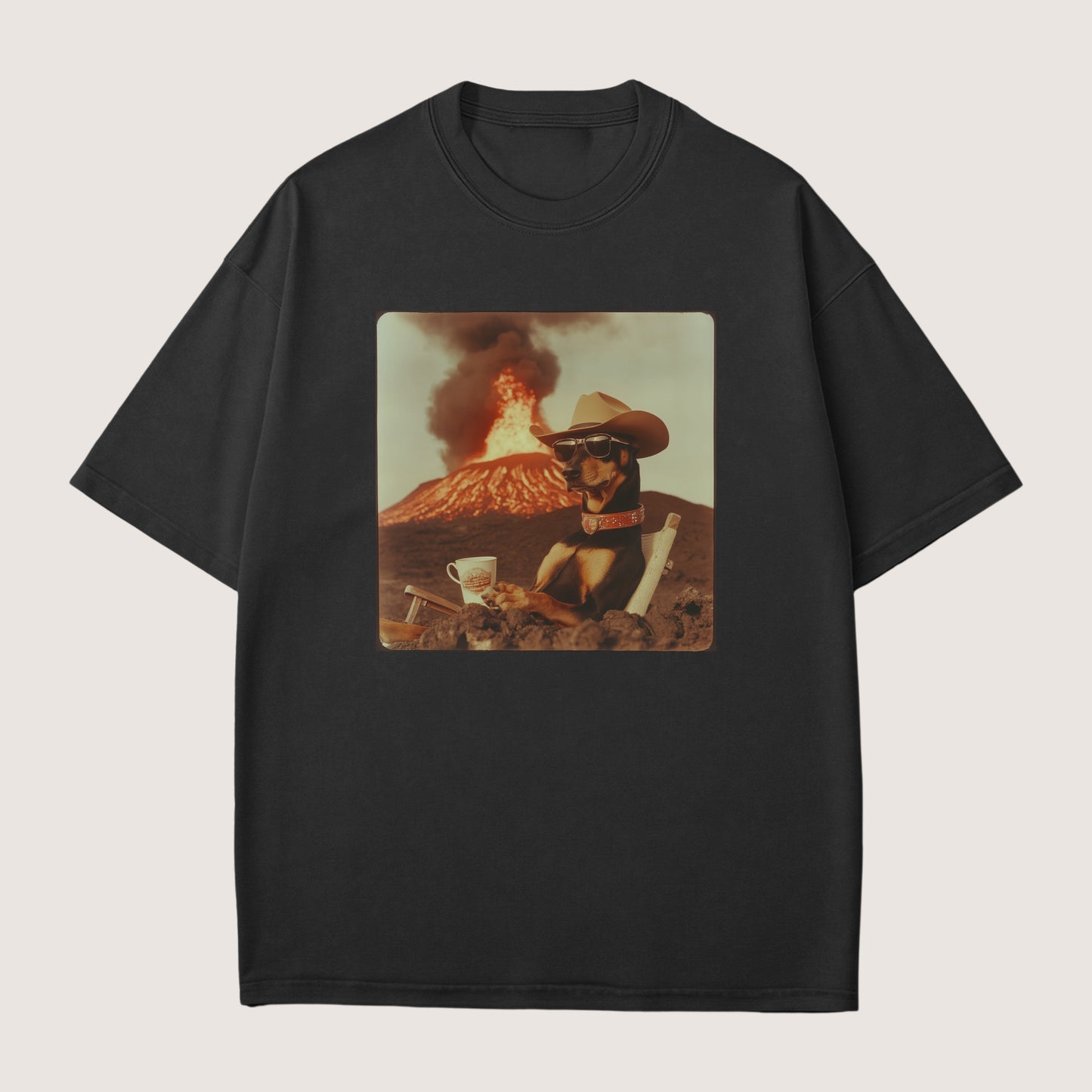 Doberman Dog Volcano Shirt