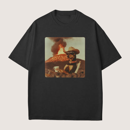 Doberman Dog Volcano Shirt