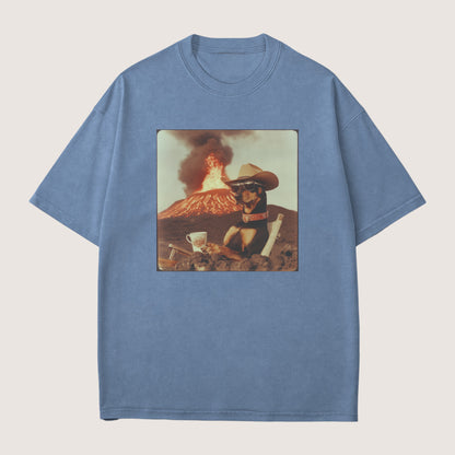 Doberman Dog Volcano Shirt
