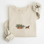 Doberman Pinscher Black and Rust Vintage Christmas Tree Sweatshirt