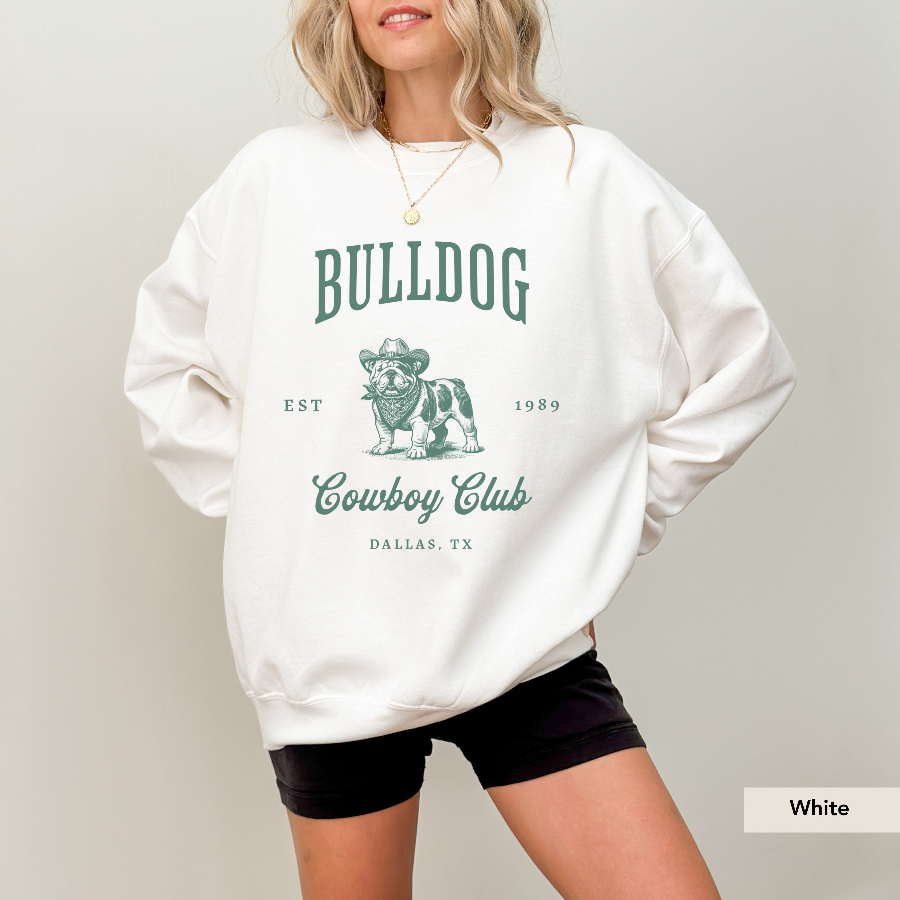 English Bulldog Cowboy Club Sweatshirt