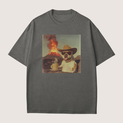 English Bulldog Dog Volcano Shirt