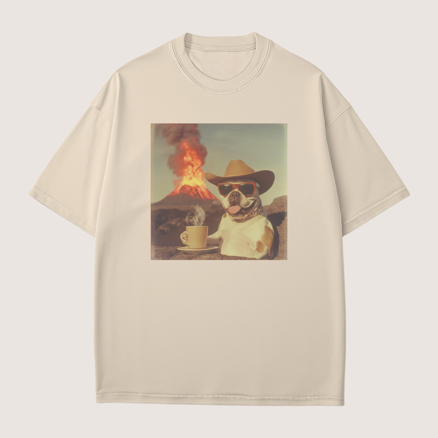 English Bulldog Dog Volcano Shirt