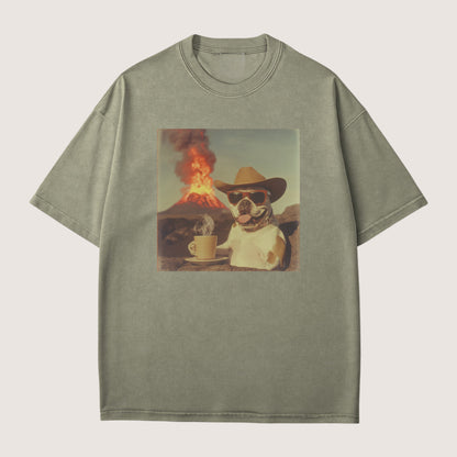 English Bulldog Dog Volcano Shirt