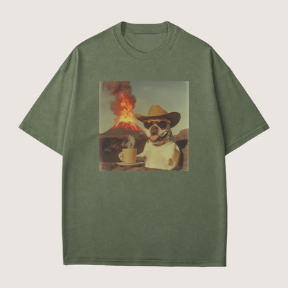 English Bulldog Dog Volcano Shirt