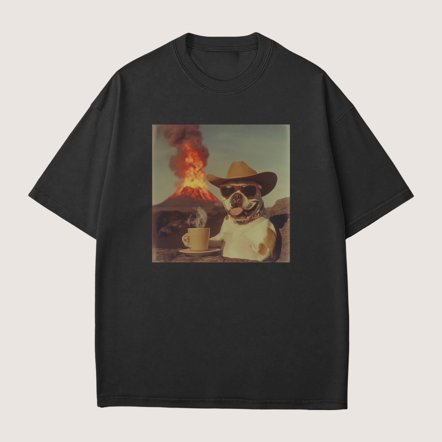 English Bulldog Dog Volcano Shirt