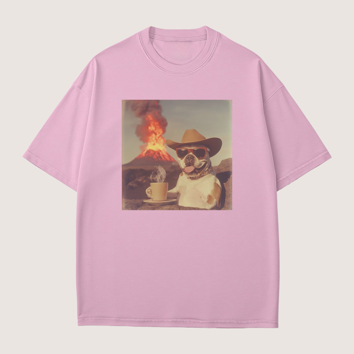 English Bulldog Dog Volcano Shirt