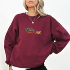 English Bulldog Fawn and White Vintage Christmas Tree Sweatshirt