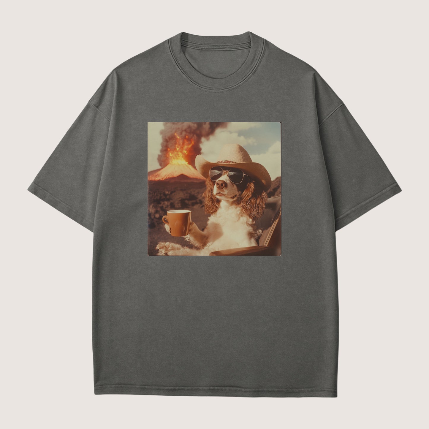 English Springer Spaniel Dog Volcano Shirt