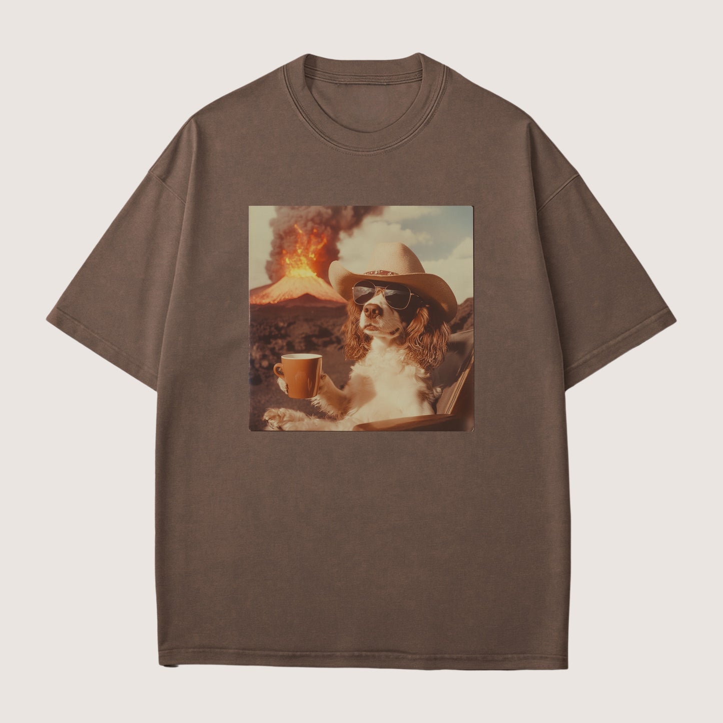 English Springer Spaniel Dog Volcano Shirt