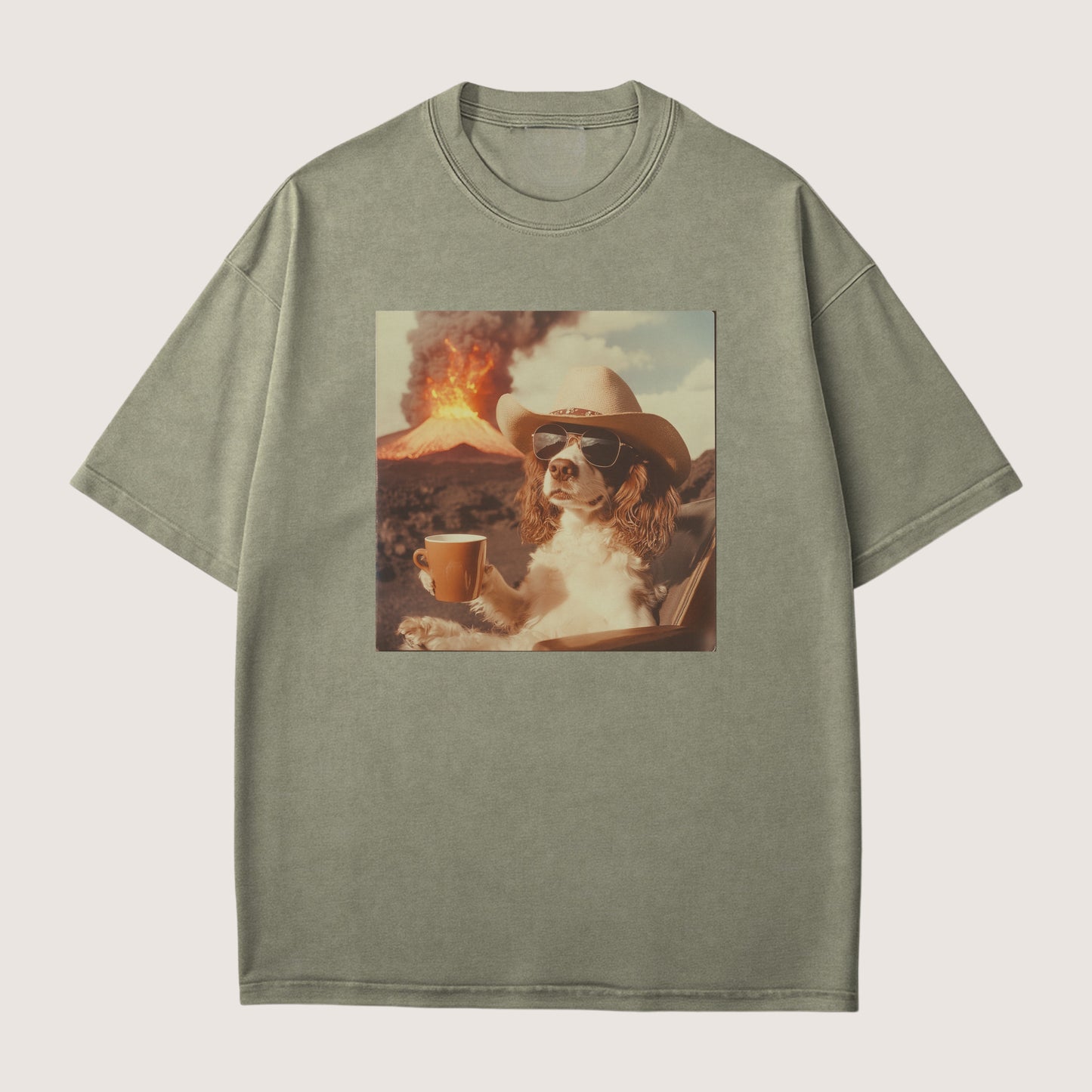 English Springer Spaniel Dog Volcano Shirt