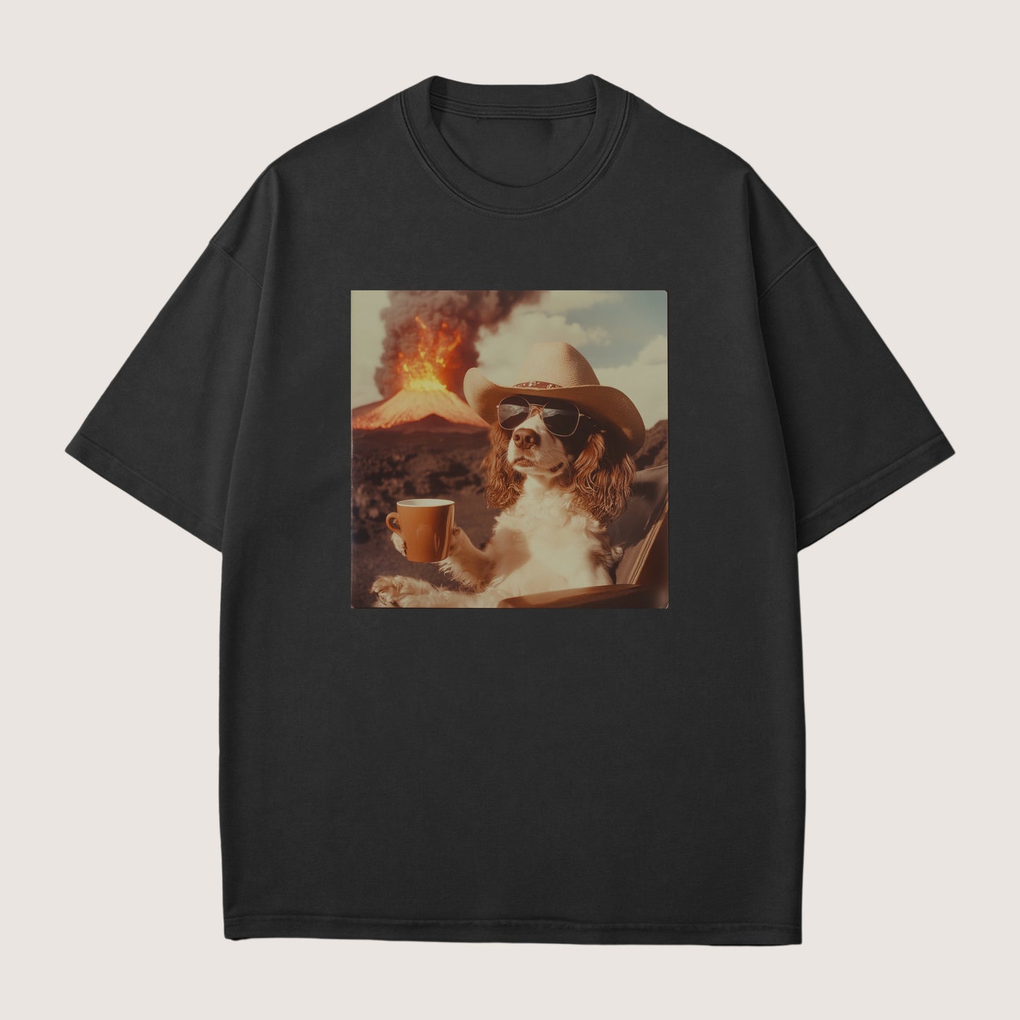 English Springer Spaniel Dog Volcano Shirt