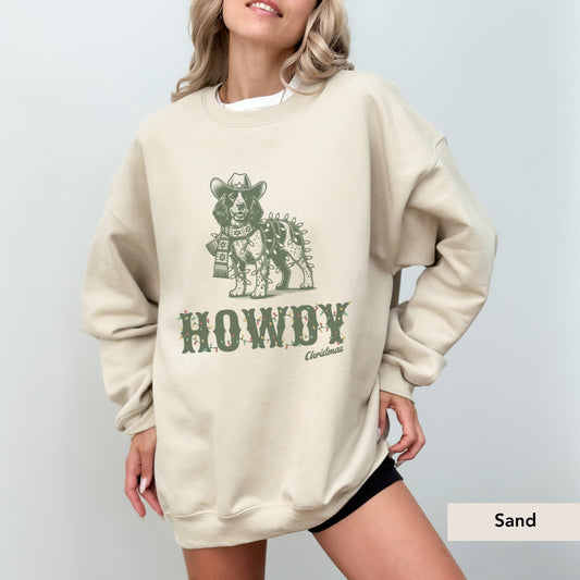 English Springer Spaniel Howdy Christmas Sweatshirt