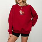English bulldog brindle and white  Christmas Sweatshirt
