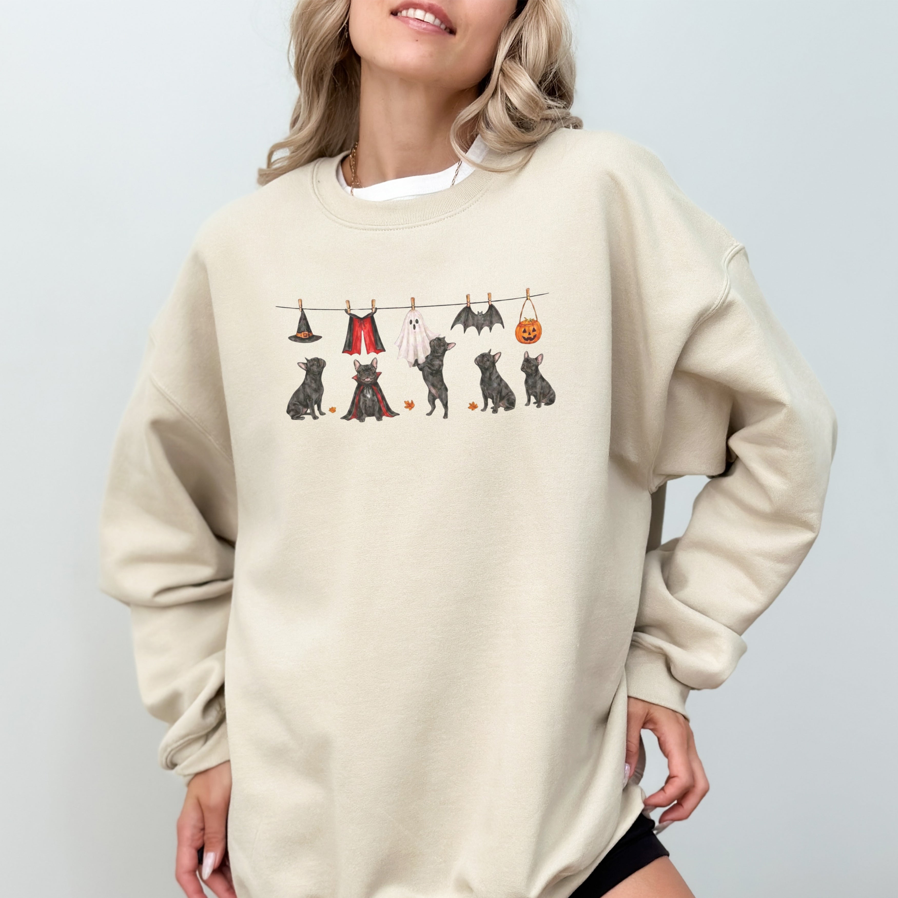 French Bulldog Black Halloween Sweatshirt