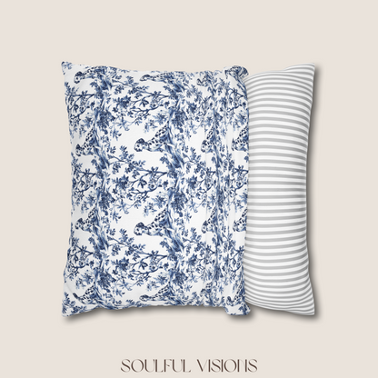 Dalmatian French Blue Toile De Jouy Pillow