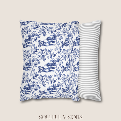 Boxer Blue French Toile Pillow