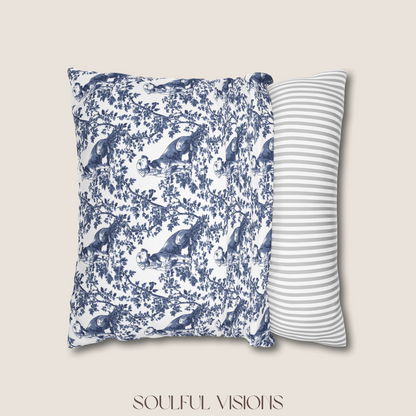 Labrador Retriever Blue French Toile De Jouy Pillow