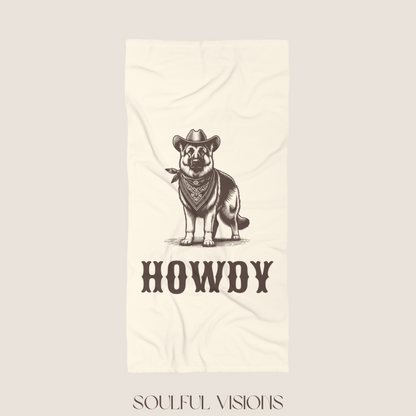 Howdy German Shepherd Beach Towel