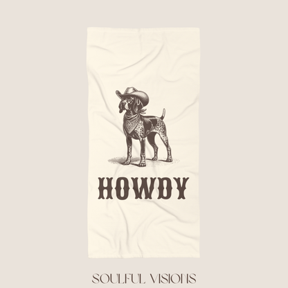 Howdy German Shorthaired Pointer Beach Towel