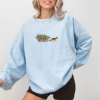 German Shepherd Black and Tan Vintage Christmas Tree Sweatshirt