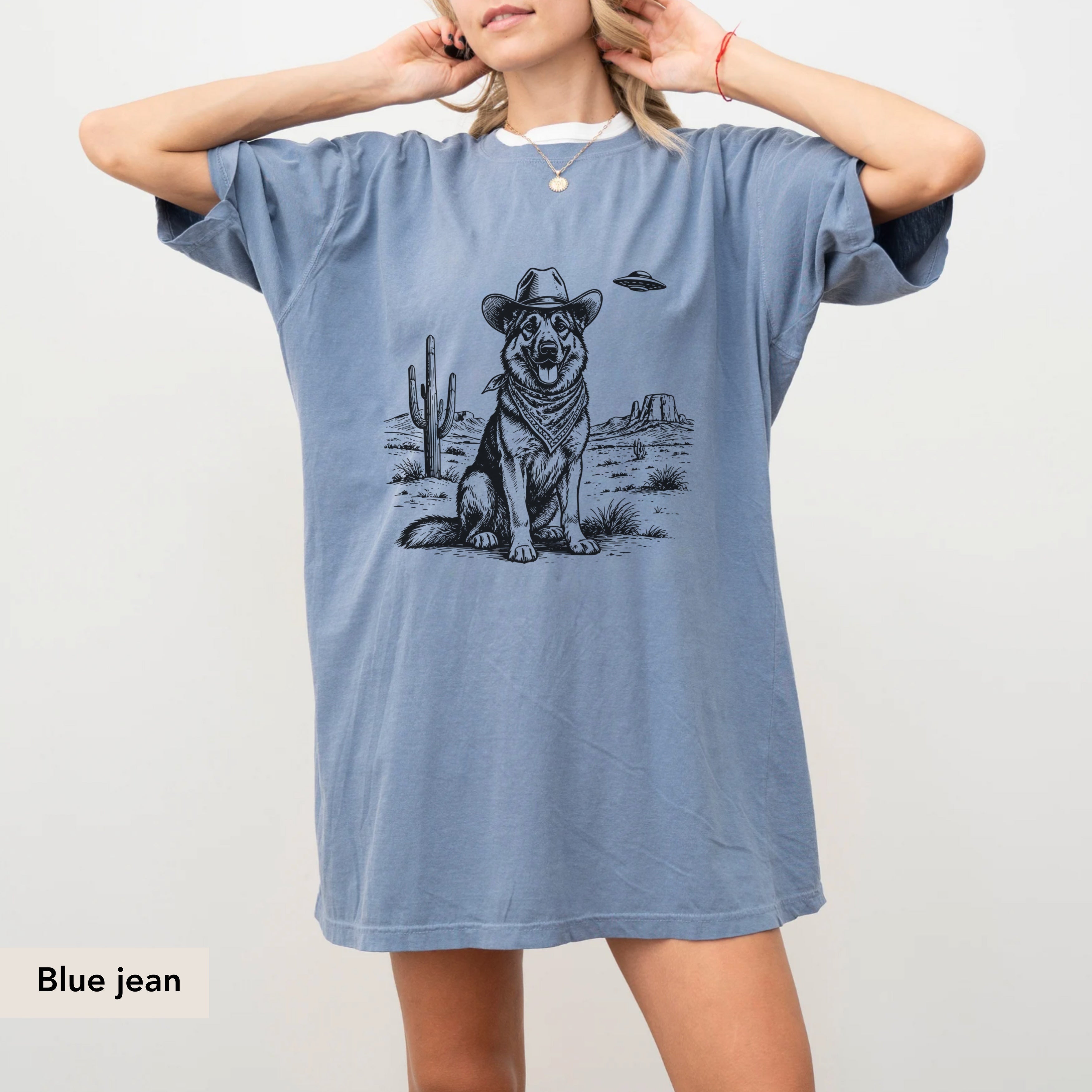 German Shepherd UFO shirt