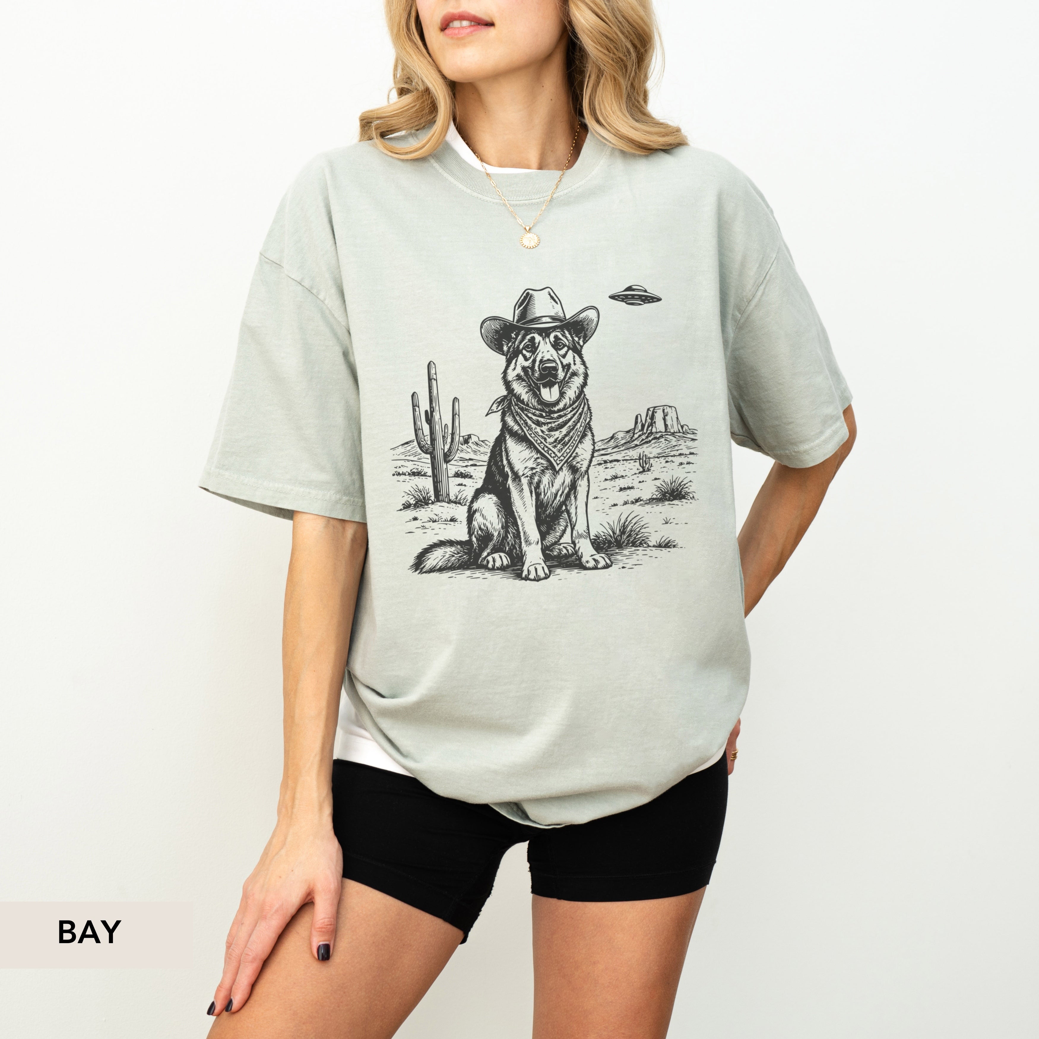 German Shepherd UFO shirt