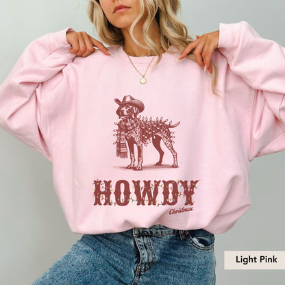 German Shorthaired Pointer Howdy Christmas Sweatshirt