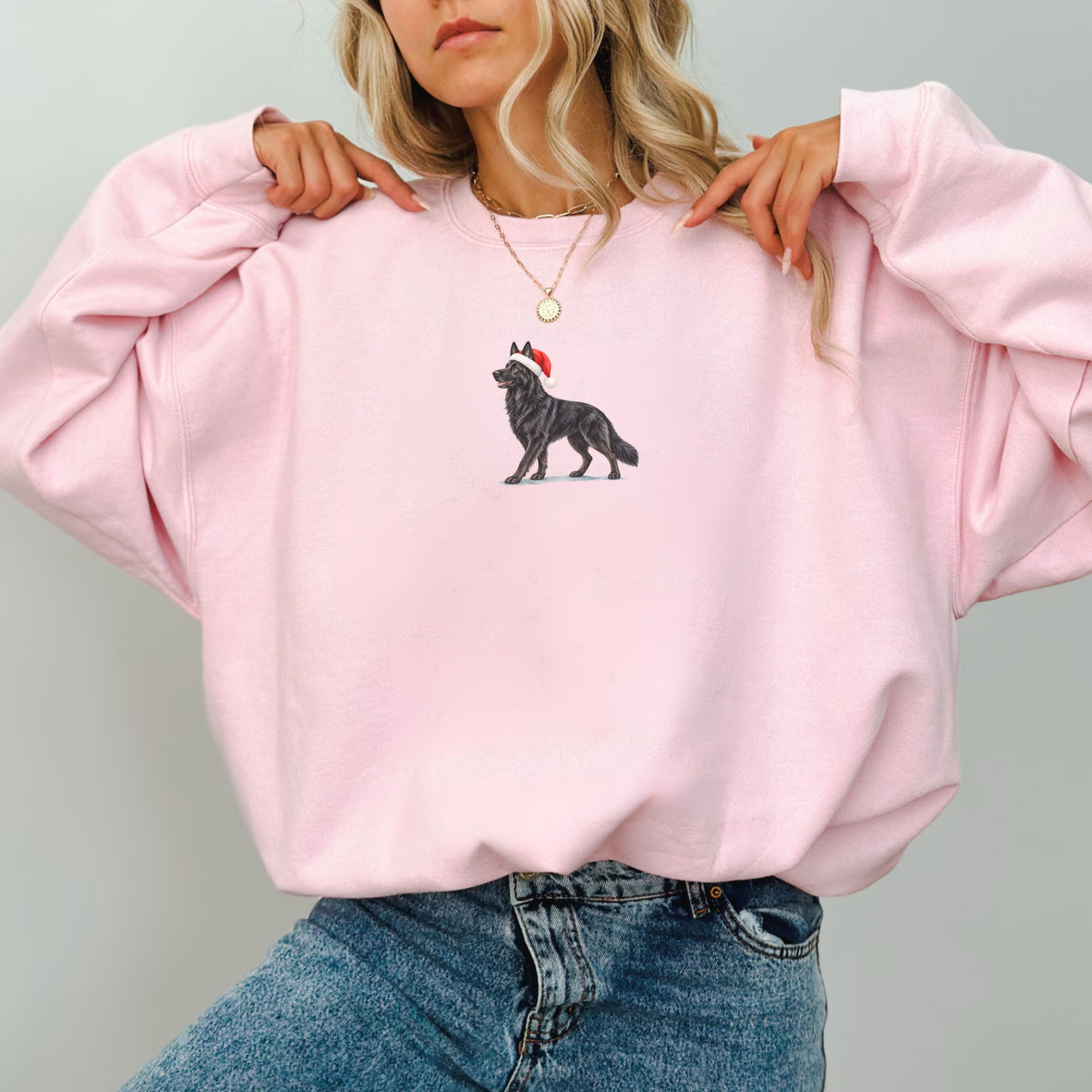 German shepherd black  Christmas Sweatshirt