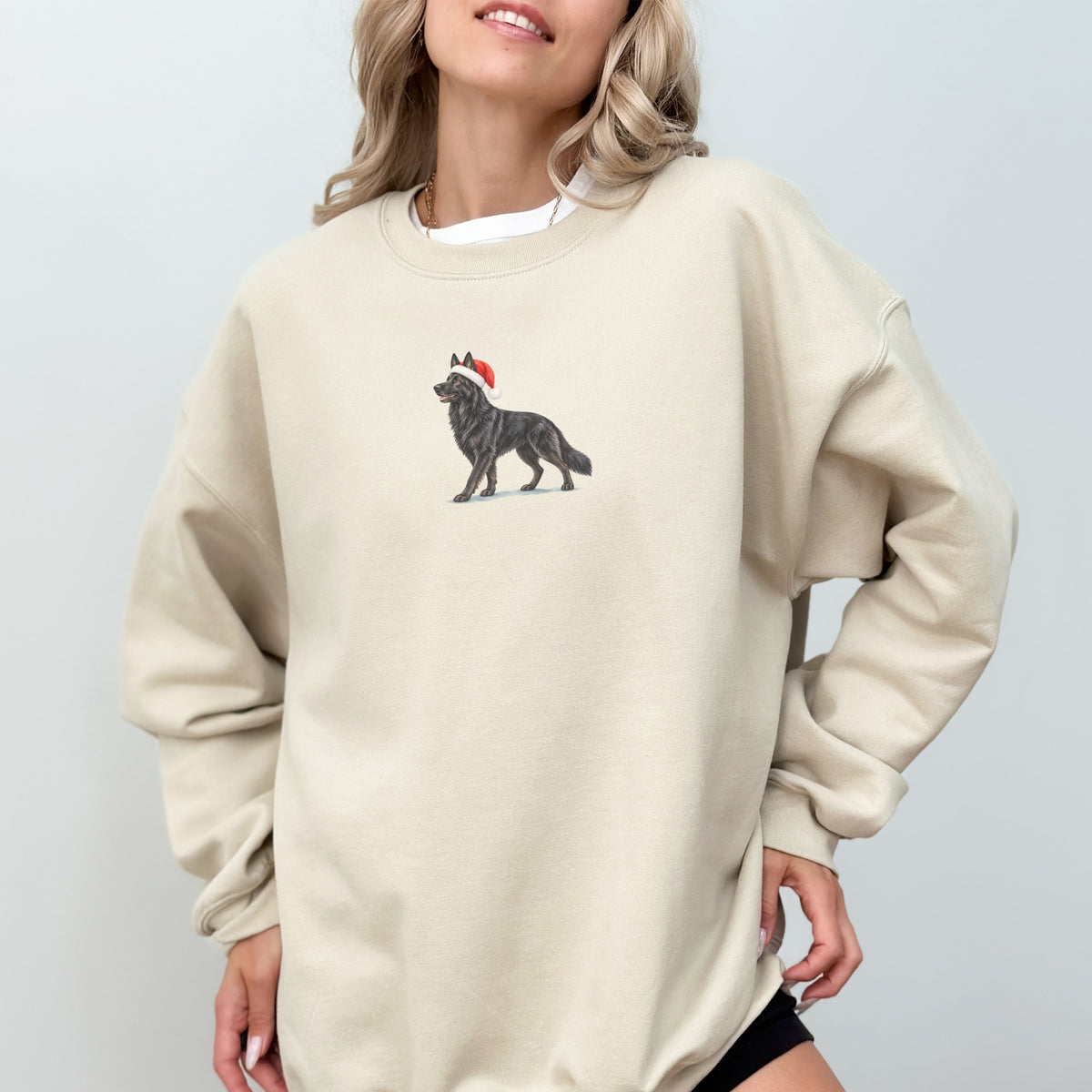German shepherd black  Christmas Sweatshirt